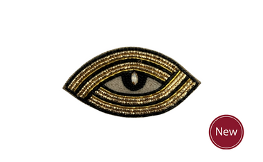 Linear Eye Embroidered Brooch