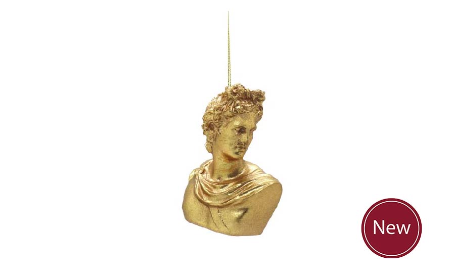 Apollo Bust Gold Hanging Decoration