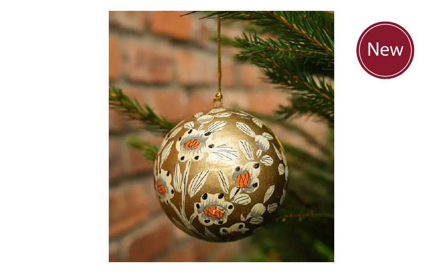 Gold and White Bauble