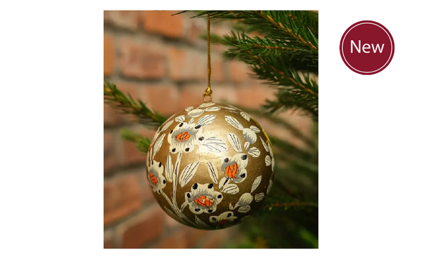 Gold and White Bauble
