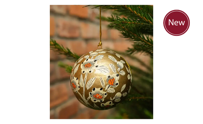 Gold and White Bauble
