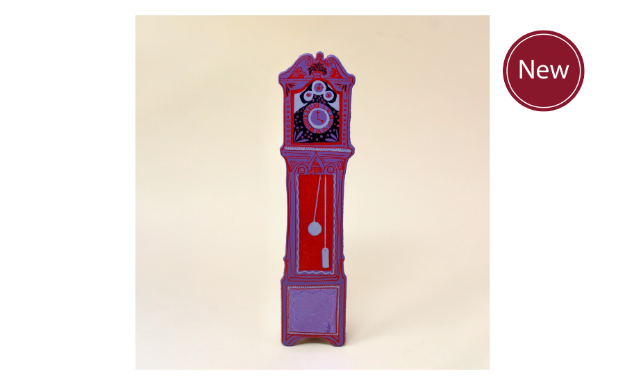 Leather Grandfather Clock Bookmark