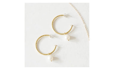 Pearl Hoop Earrings
