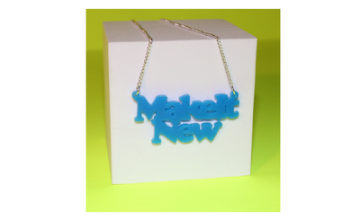 Blue 'Make It New' Statement Necklace