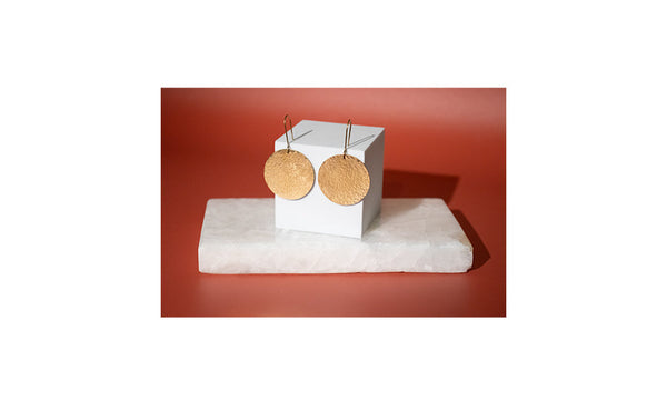 Brass Circle Earrings