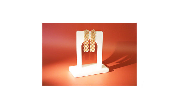 Pearl & Gold Beaded Drop Earrings