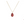 Red Bead Pendant Necklace