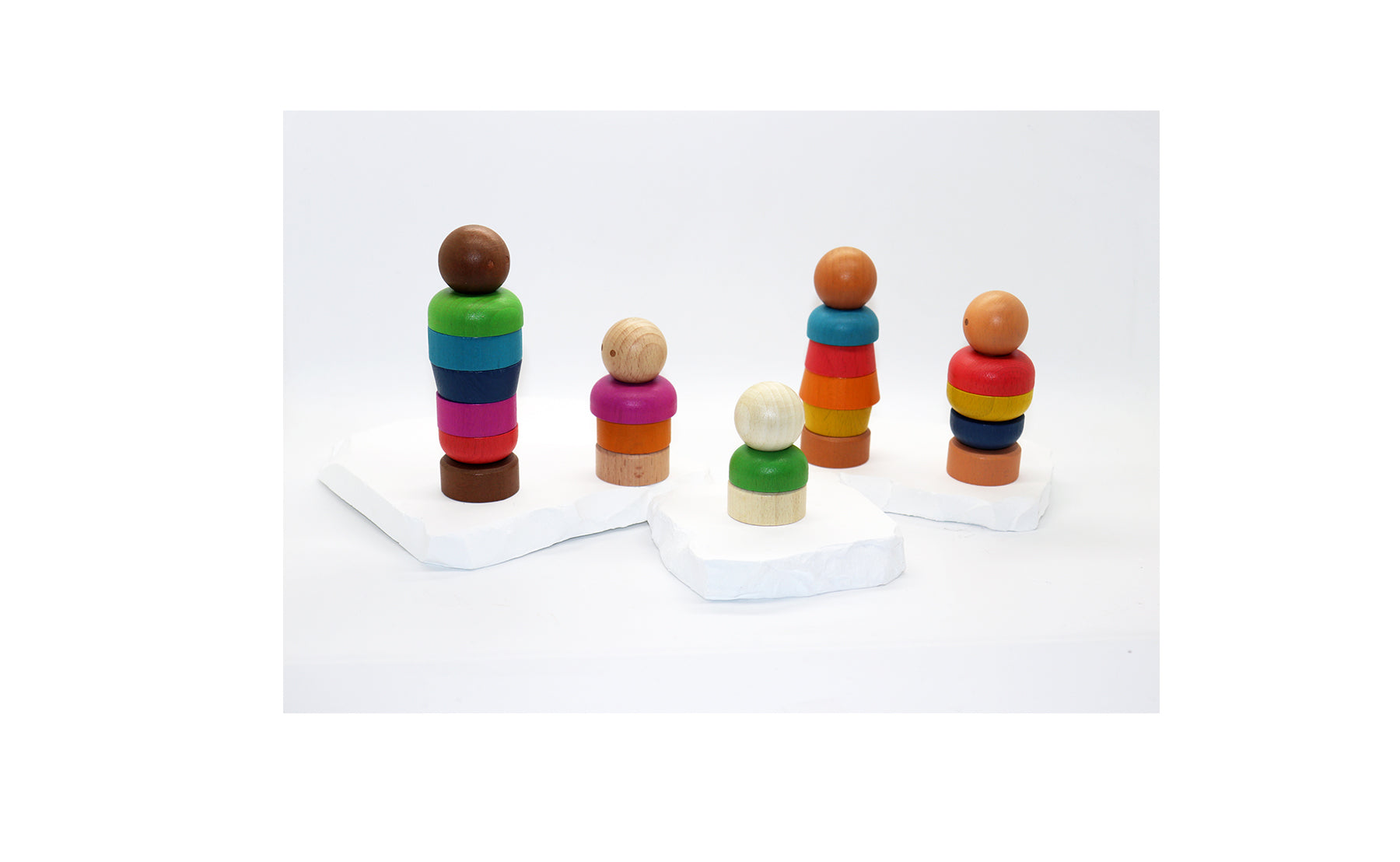 Rainbow Wooden People