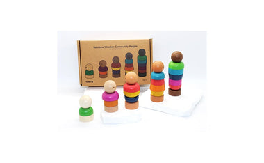 Rainbow Wooden People