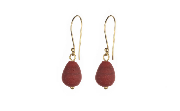 Red Bead Earrings