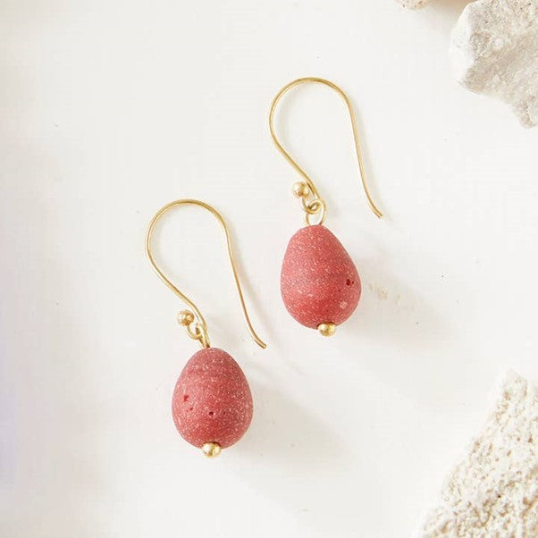 Red Bead Earrings