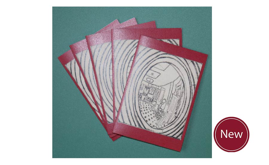 Pack of 5 Christmas cards: Soane Convex