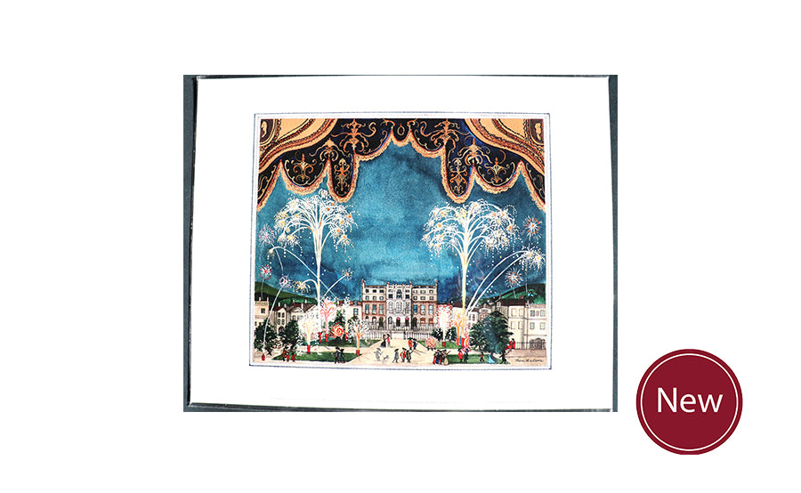 'An imagined firework display over Sir John Soane's Museum' Print by Thea Mallorie