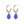 Blue Bead Hoops