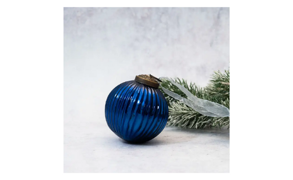 Navy Glass Bauble