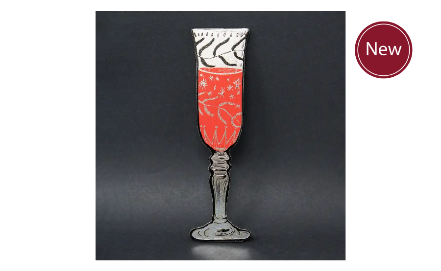 Leather Wine Glass Bookmark