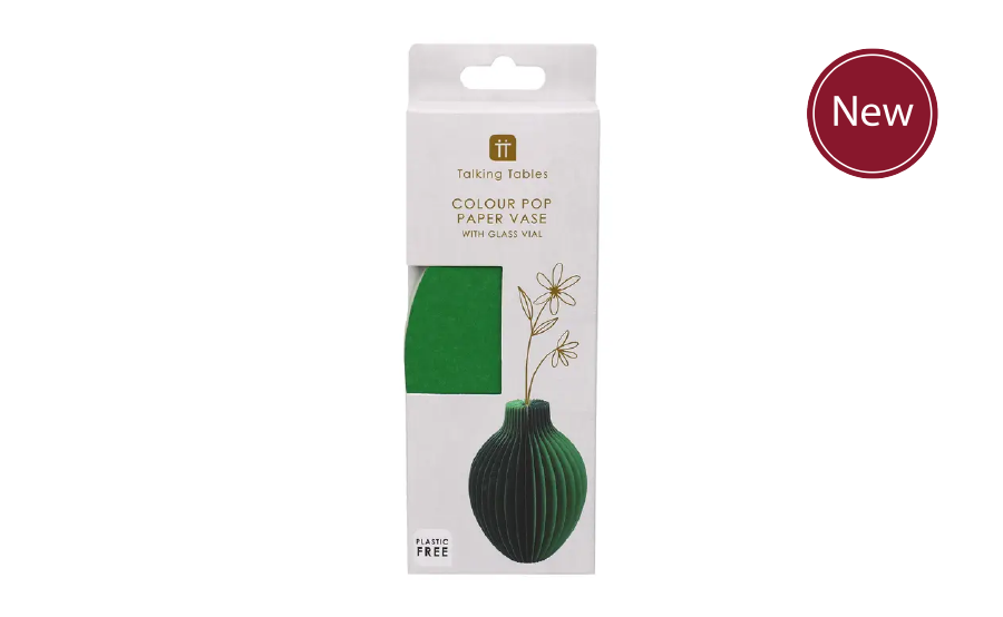 Green Paper Honeycomb Vase