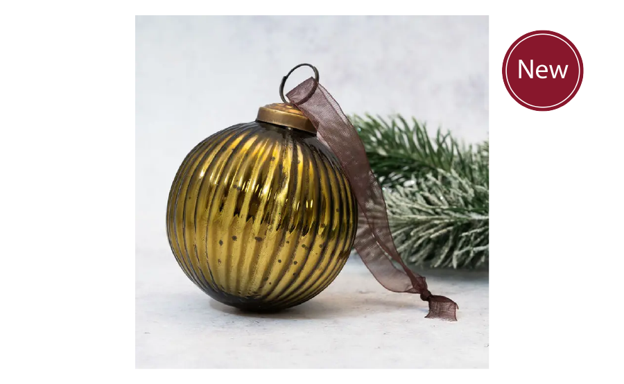 Olive Glass Bauble