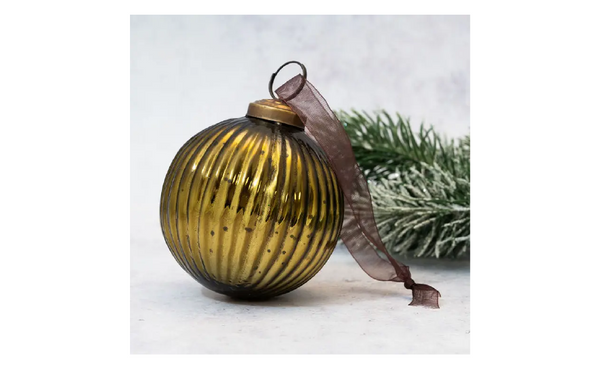 Olive Glass Bauble