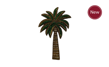 Green Palm Tree Brooch