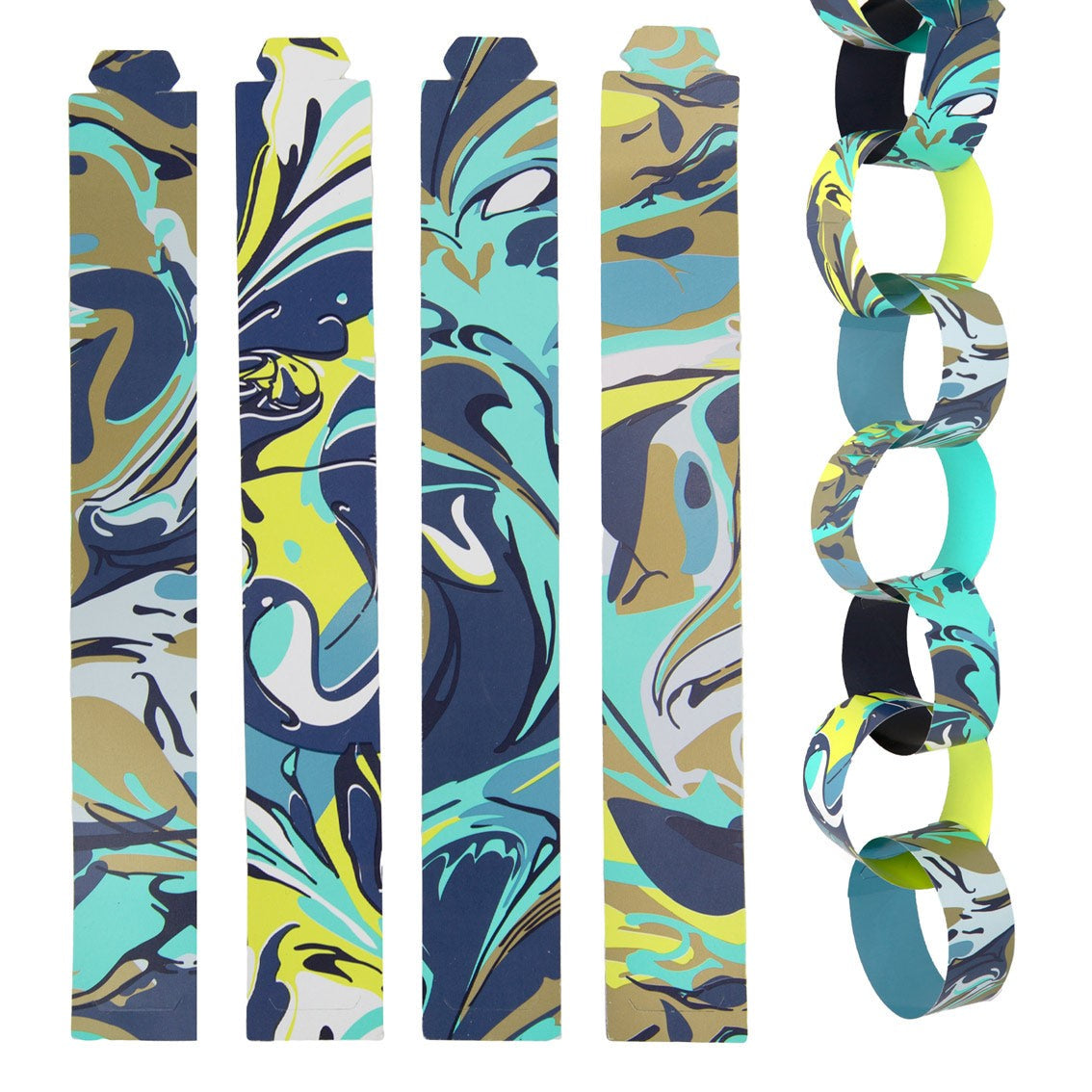 Marbled Paper Chain Decoration