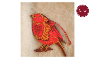 Wooden Robin Decoration