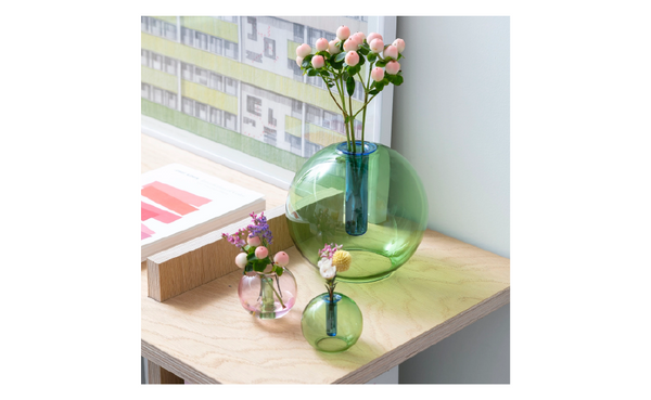 Reversible Bubble Glass Vase