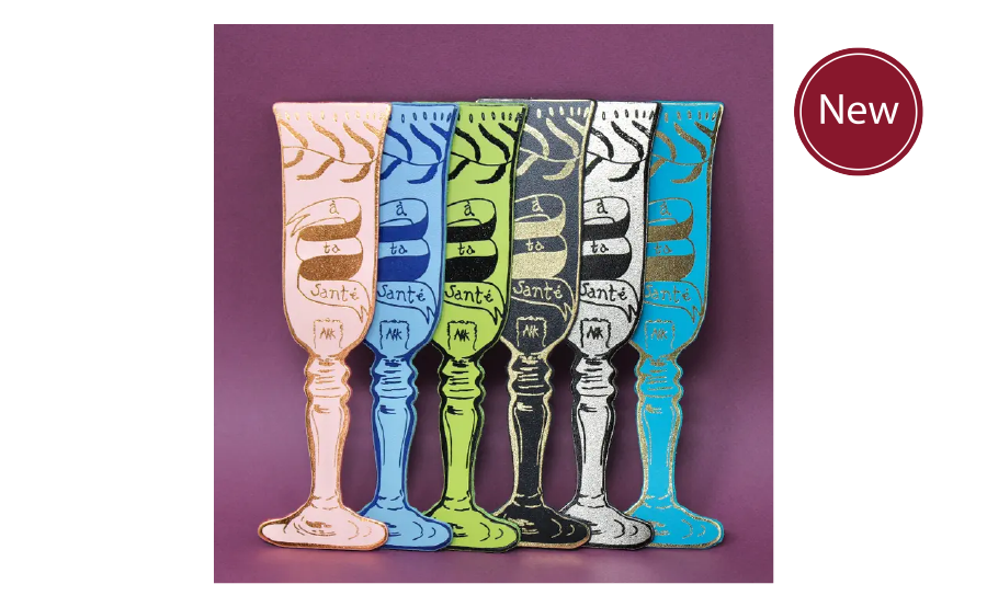 Leather Wine Glass Bookmark