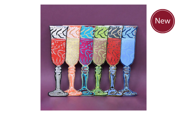 Leather Wine Glass Bookmark