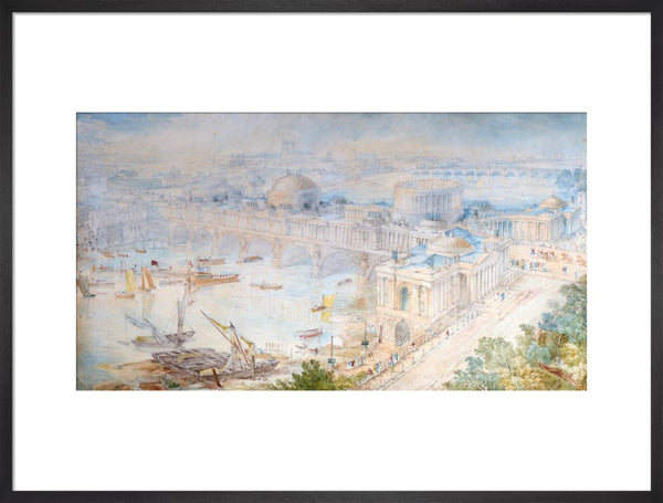 Bird's-eye view of [John Soane's] design for a Triumphal Bridge