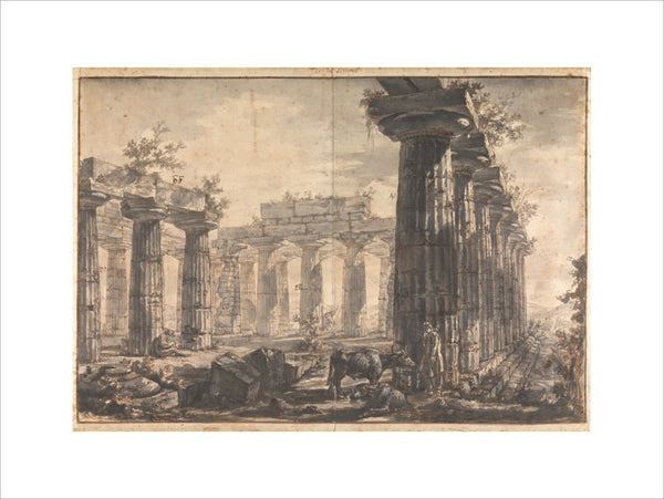 Paestum, Italy Interior of the Basilica, from the West