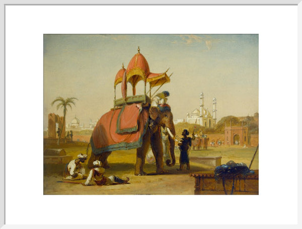 A Caparisoned Elephant - Scene near Delhi (A Scene in the East Indies)