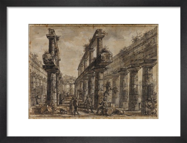 Paestum, Italy, Interior of the Temple of Neptune from the West