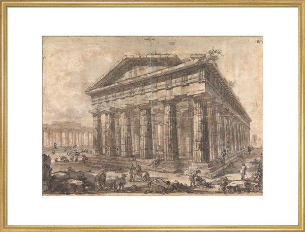 Paestum, Italy, Exterior of the Temple of Neptune from the North-East