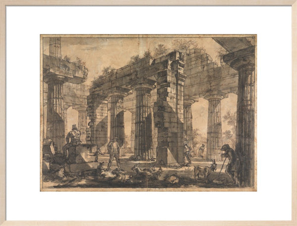 Paestum, Italy, Interior of the Temple of Neptune from the North-East