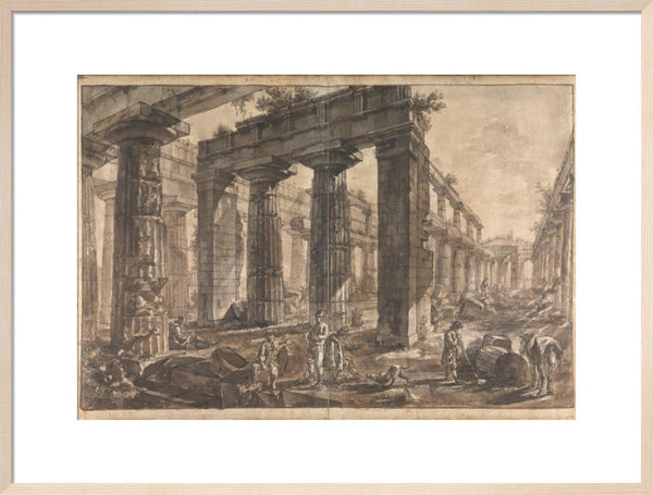 Paestum, Italy, Interior of the Temple of Neptune from the West