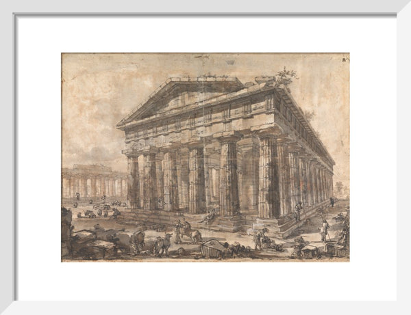 Paestum, Italy, Exterior of the Temple of Neptune from the North-East