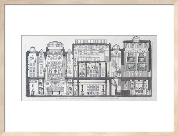 A Cross-Section Through Sir John Soane's Museum, 1835