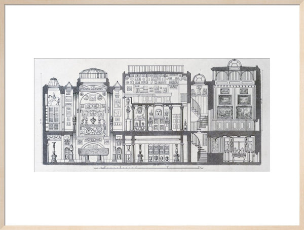 A Cross-Section Through Sir John Soane's Museum, 1835