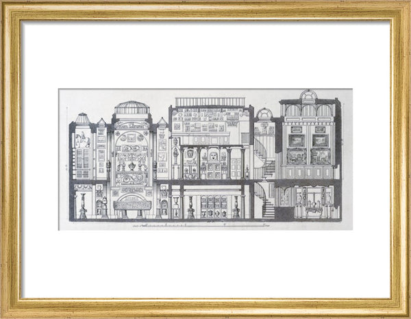 A Cross-Section Through Sir John Soane's Museum, 1835