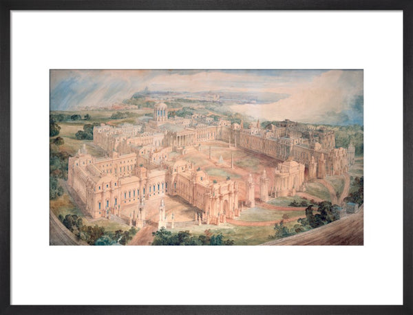 Bird's-eye view of [John Soane's design for] a Royal Palace for Green Park