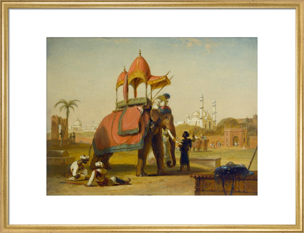 A Caparisoned Elephant - Scene near Delhi (A Scene in the East Indies)