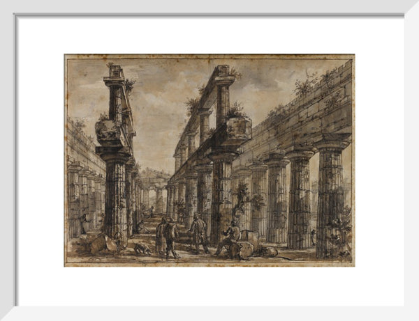 Paestum, Italy, Interior of the Temple of Neptune from the West