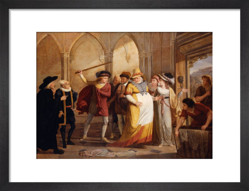 Scene in 'The Merry Wives of Windsor' (from Act IV, Scene 2 of the play by William Shakespeare)