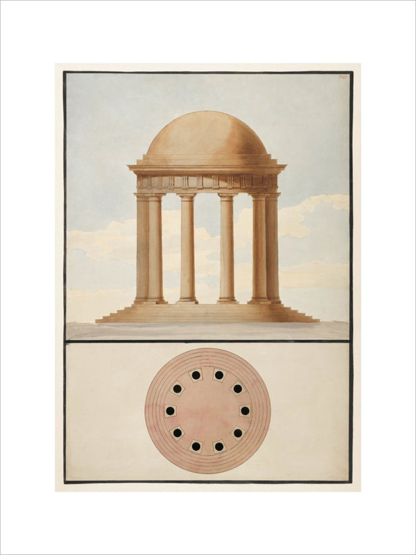 Doric Order: Plan & Elevation of a Monopteral Temple