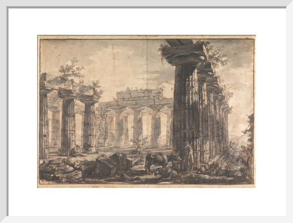 Paestum, Italy Interior of the Basilica, from the West