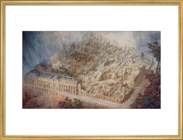 Aerial cutaway view of the Bank of England from the south-east