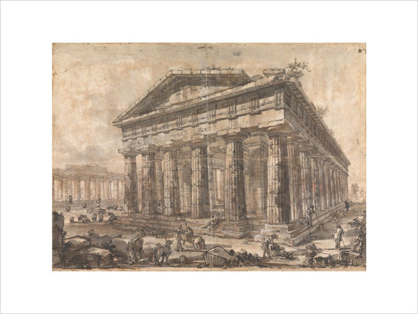 Paestum, Italy, Exterior of the Temple of Neptune from the North-East