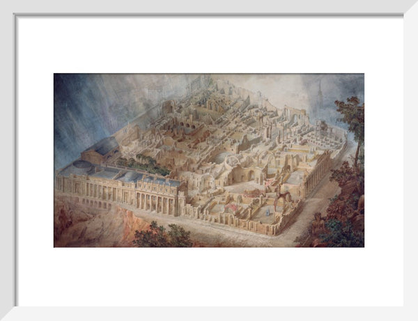 Aerial cutaway view of the Bank of England from the south-east