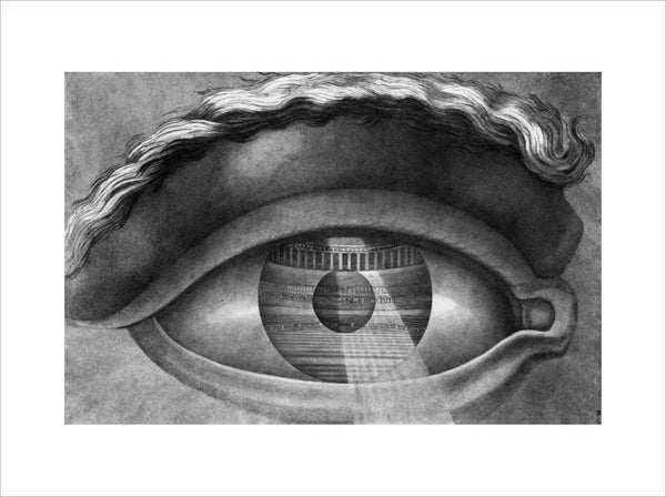 The Interior of the Theatre at Besancon Reflected in the Pupil of an Eye, 1804
